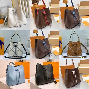 Designer NeoNoe drawstring Removable adjustable strap shoulder neo summer noe bags Luxury print letters embossed leather women bucket nice