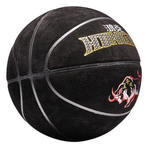 Bollar Real Cowhide Basketball Cement Floor Outdoor Wear-beständig smälta för vuxenstudenter Tävlingsträning