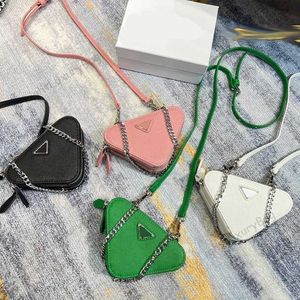 Triangle Bag Designer Leder Brieftasche Kette Crossbody Fashion Light Luxus Schulter für Frauen Klassiker berühmte Markeneinkaufsbustens 221027