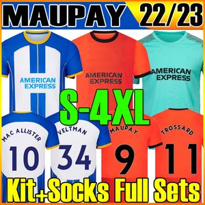 XXXL XL Maupay Cucurella Soccer Jerseys Webster Trossard March Mac Allister Mwepu Connolly Moder Away Men Football Shirt Seagull Men Kid Kit