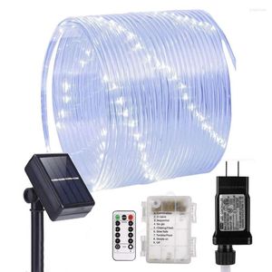 Strings 5M 10M 30M Solar Rope Light Waterproof Tube Fairy Outdoor Christmas Strip Garland For Garden Patio Pool Decor