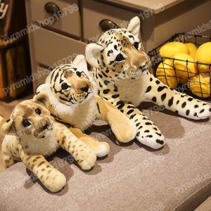 Adorável simulação Lion Tiger Leopard Plush Toys Cute