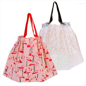 Confezione regalo 50 pezzi di sacchetti di plastica spessi di grandi dimensioni Rosa/bianco Gioielli Borsa per cosmetici Borsa per negozio di abbigliamento Con maniglia Shopping