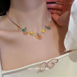 Girocollo coreano primaverile giglio della foglia di fiori della valle ama piccola collana di temperamento alla moda fresco