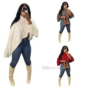 Womens Sexy Shawl Loose Fashion Personality Short Sweater Tops Batwing Sleeve Clothes For Autumn