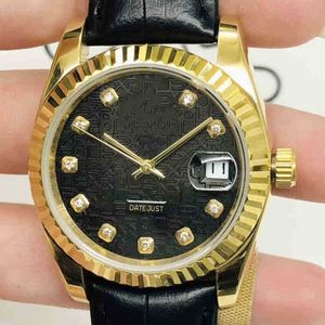 日付SuperClone ES日付aaaaa luxury mens mencical watch自動ログ歯ゴールドブラックエレクトリックフルオトマティックスイス