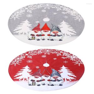 Decorazioni natalizie Gonna per albero Gnomo svedese Tomte Ornamento Tappeto Tappetino Base Copertura Anno Decorazione per feste