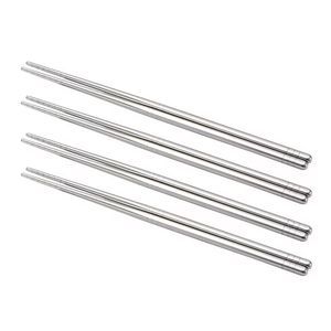Stainless Steel Chopsticks Reusable Non-Slip Ollow Heat-Resistant Sushi Chopstick High Temperature Sterilizable Sticks Kitchen Accessories 0 55by E3