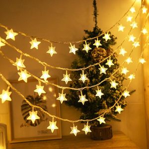 Christmas Decorations For Home 3/6/10m Star Lights Decoration Birthday Light Flash Fairy Garland 2022 Gift