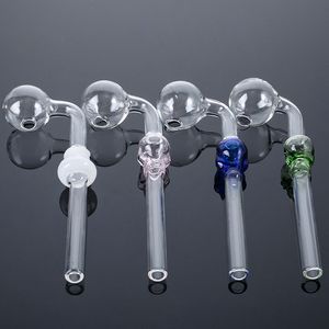 Bunte Glasrohre Schädel Rauchrohr dicke Pyrex Ölbrenner Bubbler Tabakhandrohre Löffel kleine Dab Rigs