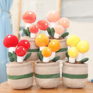 25CM Lebensechte Pilz Pflanzen Plüsch Spielzeug Weiche Room Decor Puppe Kreative Topf Kissen Home Decor Kinder Geschenk