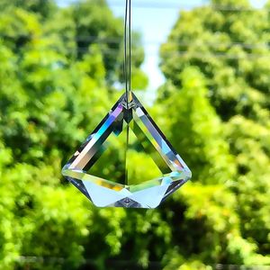 Ljuskrona Crystal Diamond Prism Clear Crystals hängsmycken Suncatcher Diy Wedding Home Decor Hanging Ornament Lighting Accessories