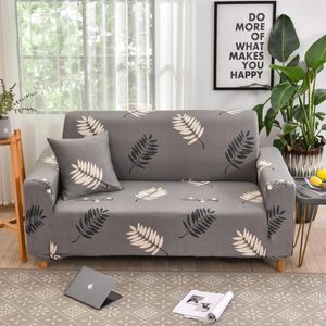 Stolskydd Pajenila Elastic Sofa Cover för vardagsrum lämnar mönster stretch chaise lounge soffa fåtölj slipcover 1/2/3/4 sits ZL265