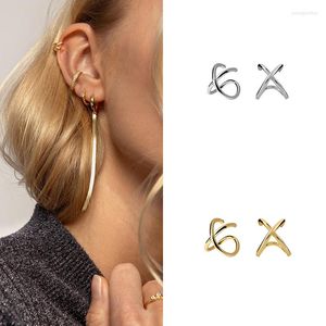 Rücken Ohrringe CRMYA Gold Silber Farbe Clip On Für Frauen CZ Zirkon Kreis Hooping Ohr Manschette Schmuck Gefälschte Piercing Mädchen