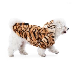 Hundkläder hoodie grundläggande tröja kappa söt tiger form varm jacka kinesisk stjärnt husdjur kall väderkläder outfit