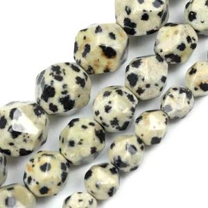 Beads Natural Faceted Black Spot Stone Round Dot Jaspers Loose Spacer For Jewelry Making Handmade Diy Bracelet Necklace 6/8/10mm