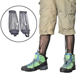 Meias esportivas 1 par de sobrevivência Mesh anti-mosquito mangas para os pés ao ar livre Jungle Jungle Mosquito Sock Leg Protector Equipamento de camping