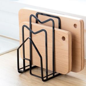 Rack Shelf Stand Multi Layer Space Saving Rustproof Cutting Board Practical Kitchen Organizer Pot Lid Holder Iron Art Home HH602