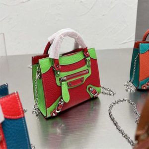 Designer Mini Motorradtasche Luxus Mode Schulterhandtaschen Leder Silber Kette Umhängetaschen A3TK# schön