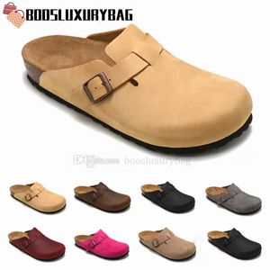 Designer Boston Hausschuhe Kork Flache Slides Männer Frauen Sandalen Birken Slide Plattform Slipper Tasche Head Pull Leder Flip Flop