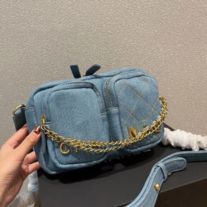 Luksusowe torby marki designerskie torebki łańcucha torba mody kowbojskie torby crossbody crossbody podwójne kieszenie Portfel Messenger