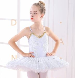 Stage Wear Professional Ballet Dress For Girls Tutu Child Swan Lake Costume White Children Pancake Dancewear