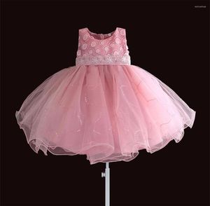 Girl Dresses Fashion Sequined Baby Girls Wedding Dress Christening Kids For Party 1 Year Birthday Cloting Vestido Infantil 6M-4T
