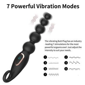 Sex toy masager s Toy Massager Fbhsecl Anal Beads Vibrator Training 7 Frequency for Women Prostate Stimulator Pull Ring Plug Butt M1PW EPRY
