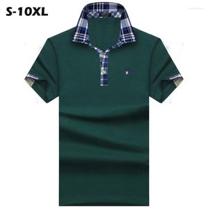 Men's Polos Summer Embroidery Cotton Short Sleeve Shirt For Men Camisa Homme Business Affairs Casual Size S-10XL Mens Polo