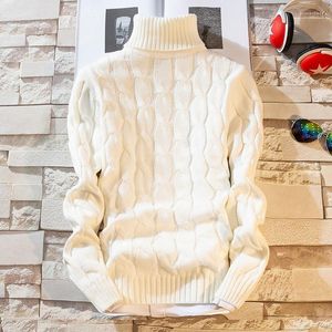 Sweaters masculinos 2022 Winter Sweater de invierno Men Turtleneck Slim Fit Knitting Christmas calientes y de alta calidad