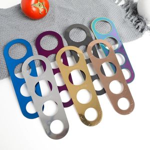 Rostfritt st￥l Spaghetti Ruler M￤tverktyg Kitchen Gadget Rulers 4 Hole Creative Portable Hush￥ll RRC253