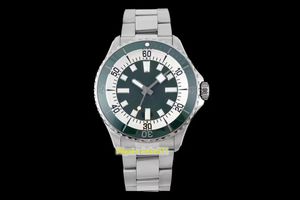 Superp Quality Mens Watches A17376A31L1S1 44mm rostfritt 300 meter vattentät grön urtavla rostfri 2824 rörelse automatiska mekaniska män tittar på Herr armbandsur