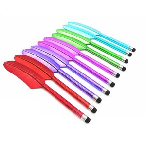 Universal Tablet Touch Screen Pen Stylus Fashion Feather Shape Capacitive Pens for Mobile Phone PC