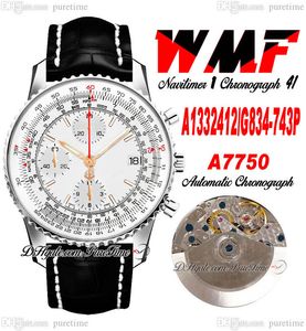 WMF A1332412-G834-743P ETA A7750 Automatyczne chronografie Męskie zegarek Srebrne targi kijowe paski Czarny Lahter z White Line Super Edition Watches Puretime B2