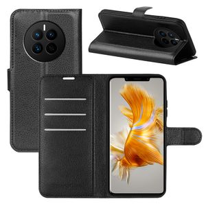 Lädertelefonfodral för Huawei Mate 50 Nova 10 9 Honor 70 X8 X7 Magic 4 60 SE Pro Lychee Litchi Wallet Case With Card Slots