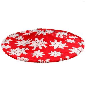 Christmas Decorations Snowflake Tree Skirt Red For Trees Mat Ornaments Holiday