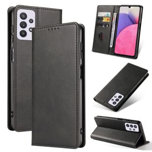 Clamshell Leather Magnetic Suction Protective Phone Falls för Samsung Galaxy A33 S21 S22 Ultra S20 Fe A13 A04 SA23 M53 A22 5G läderkalvtryck