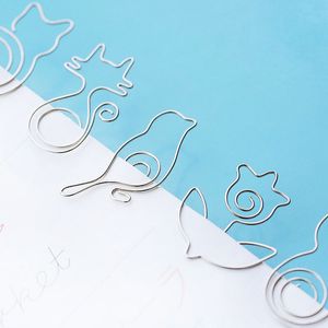 Bookmark Cute Cat Metal Bookmarks Paper Clips Book Page Holder Office Accessories School Supplies Separador De Libros Drop Delivery 2 Smtj2