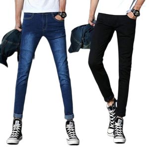 Pantalons pour hommes printemps et été 2022 mode rue hommes Stretch Jeans Slim pieds noirs décontracté coréen beau crayon droit pantalon