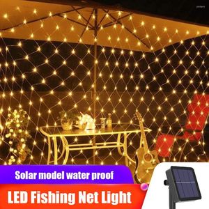 Strings Outdoor Waterproof Solar LED Fishing Net Lanterns Starry Lawn Landscape Decoration Christmas Day Birthday Atmosphere Lights