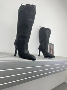 الخريف/الشتاء 2022 Push Boot New Draftring Long Cool Cowwhide High Heel Normcore Minimalist Y2K