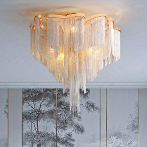 Chandeliers Modern Ceiling Chandelier For Living Room Tassel Aluminum Chain Led Lights Bedroom Lamp Dining Kitchen Indoor Lighting