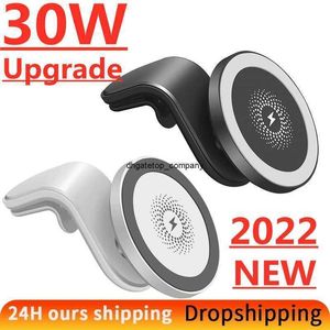 Fast Charge Charger 30W Wireless Car Charger لـ MacSafe iPhone 12 13 Pro Max Mini Qi Air Vent Stand On