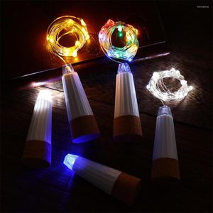 Strängar USB laddningsbar 2m 20 LED Cork Bottle Fairy Light Copper for Bedroom Home Party Wedding Christmas Indoor Decoration String Lamp