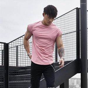 Tampo masculino Tops de algodão Top Men Fitness Gym Roupas de fitness Mens Circorreramento de verão Camisetas de coletes sem mangas