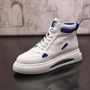 British Designer Dress Wedding Party Shoes High Tops Breattable Sports Casual Sneakers Round Toe Tjock Bottom Business Leisure Walking Loafers Y197