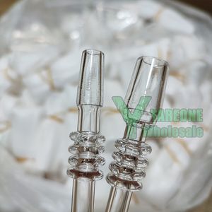 Nectar Collector Quartz Tip 10mm 14mm 18mm Dabbing Accessories Threaded Glass Dab Straw Stick for Mini Small Nector Kit