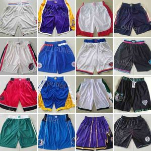 Pantaloncini da basket sportivi con coulisse Running Bradley Beal Wear Pantaloni sportivi Hip Pop Elastico in vita Reggie Miller Pantalone cucito Kevin Durant Corto Rosso Bianco Nero Grigio