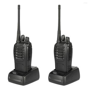 Walkie talkie 2st 5w 1500mAh skinka radio bulit-in led tv￥v￤gs USB-laddningsbara walkie-talkies handh￥llna