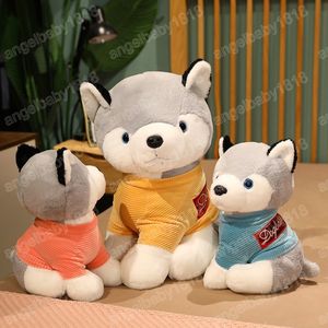 25/35 cm kawaii adorável brinquedos husky brinquedos de pelúcia cão de animal com roupas de bonecas de brinquedo macio para crianças menina